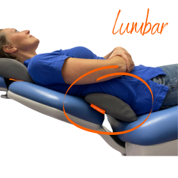 Happynecks® Lumbar Antracite model in chair.png